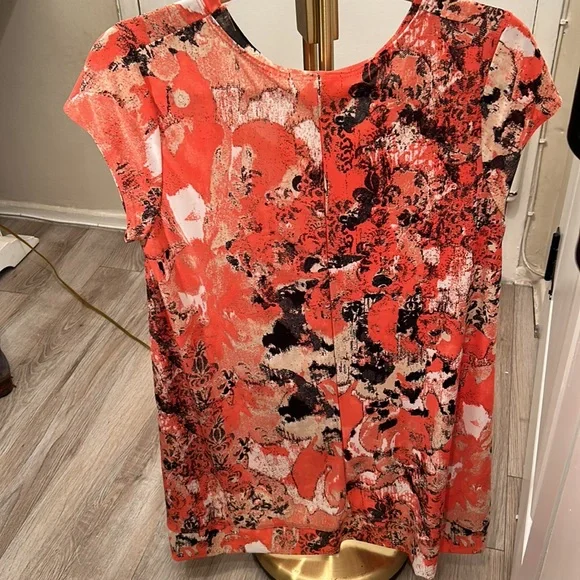 EUC: Watermelon abstract paint splatter design Ducci Tunic Large shirt sleeve - Picture 8 of 8